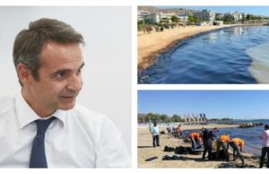 O Kυριάκος Μητσοτάκης στις ακτές των νοτίων προαστίων