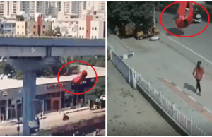 Τραγωδία στην Ινδία: Η στιγμή που Ι.Χ. πέφτει από γέφυρα και σκοτώνει πεζή
