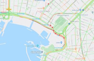 Σημειωτόν τα αυτοκίνητα στην Ποσειδώνος λόγω έργων