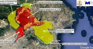 Φωτιά στην Αττική: Δραματική πρόβλεψη για την εξάπλωσή της – Ο χάρτης του Meteo