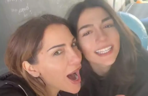 Δέσποινα Βανδή και Μελίνα Νικολαΐδη τραγουδούν Ya Habibi στο γυμναστήριο του Αλέξανδρου Πολυχρονιάδη